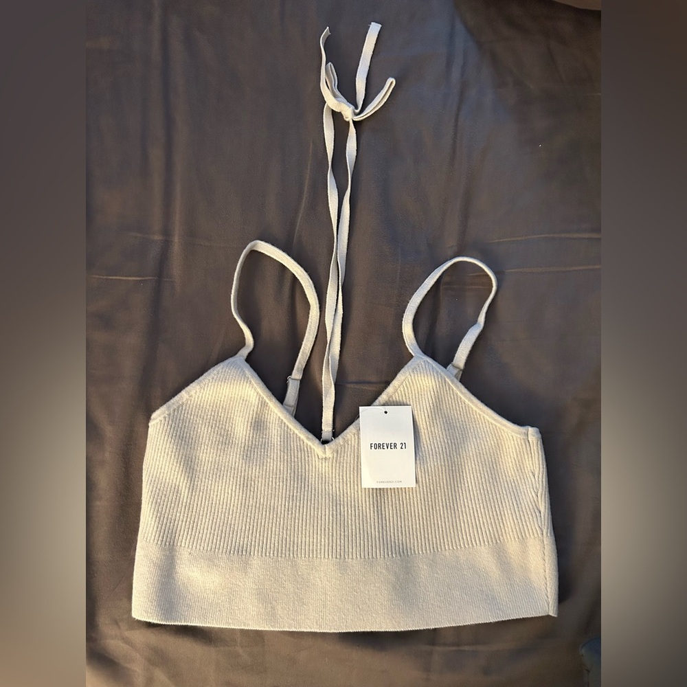 Forever 21 grey Knit Crop Top